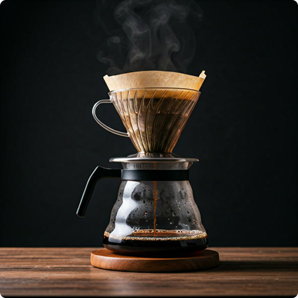 café filtrado pour over