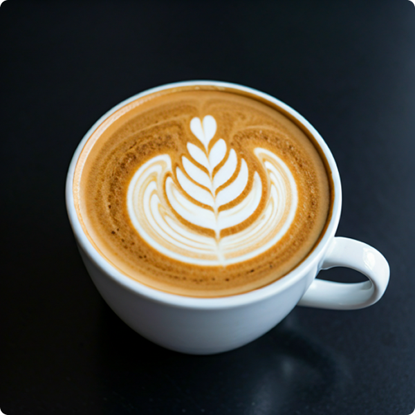 taza con café diseño espuma